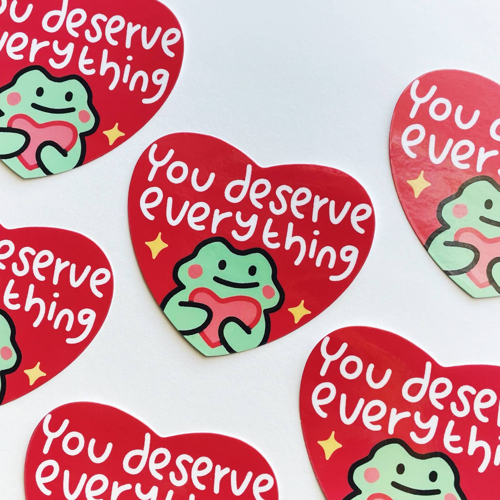 You Deserve Everything Frog | Vinyl Sticker