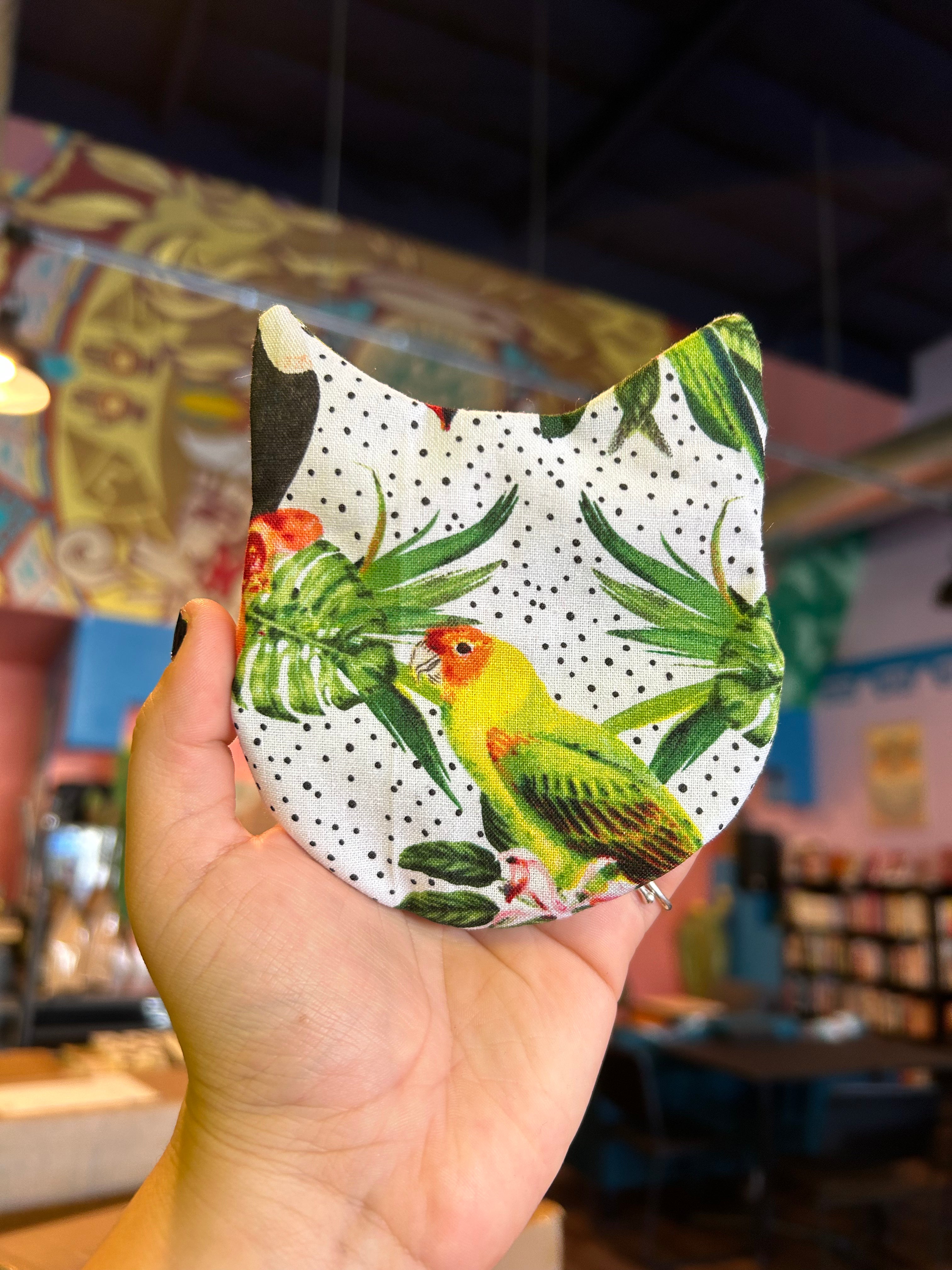 Cat Shaped Coin Purse - Tropical
