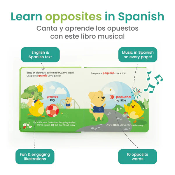 Opposites at the Park Bilingual Musical Book - El Parque