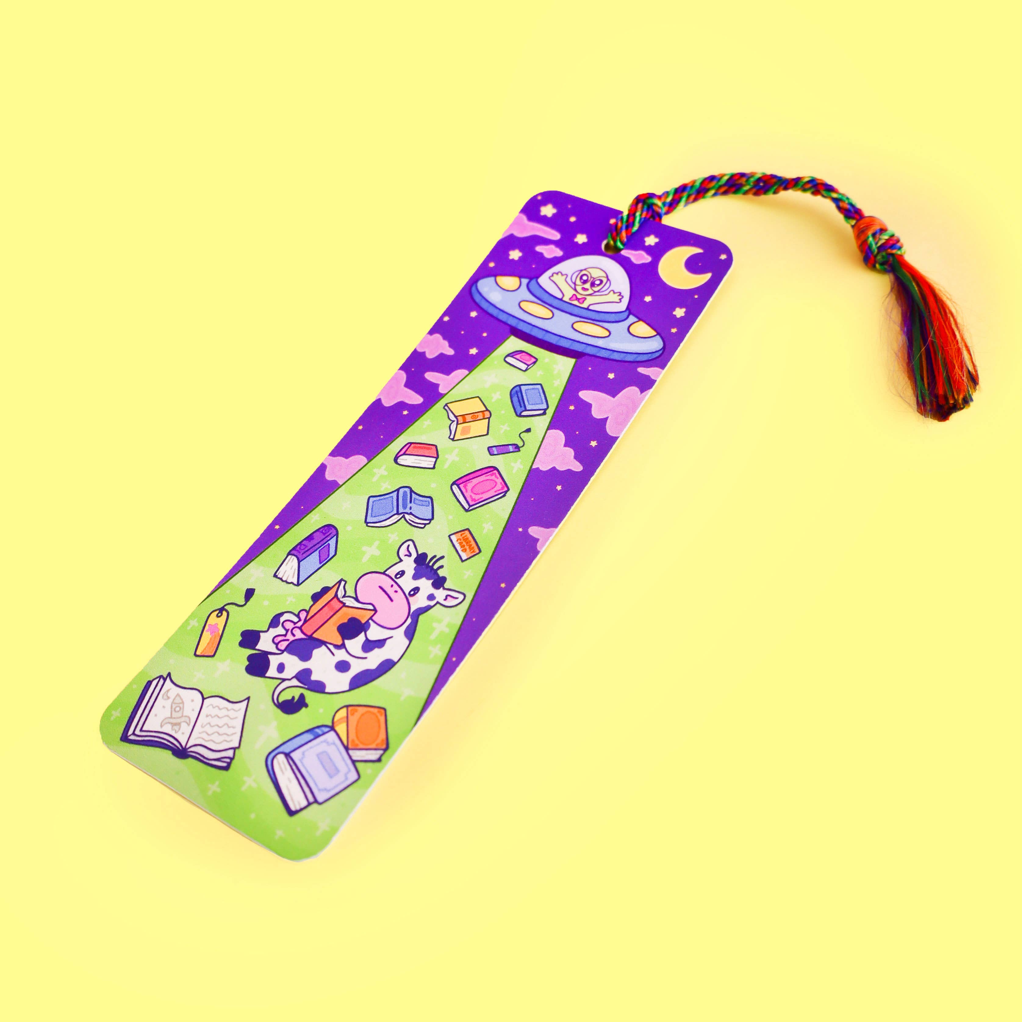Alien Abduction Bookmark with Tassel