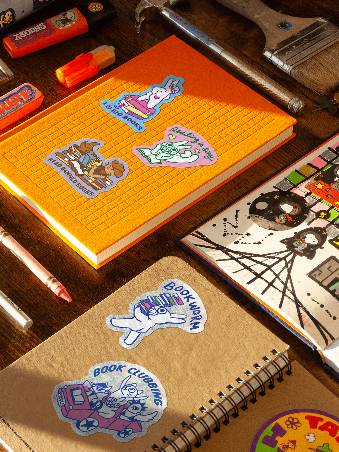 Bookworm - Die-Cut Sticker