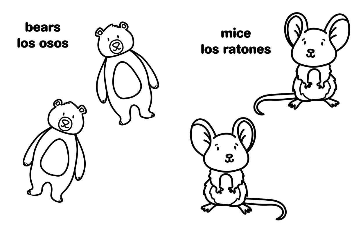My First Big Book of Bilingual Coloring Animals: Spanish by Little Bee Books