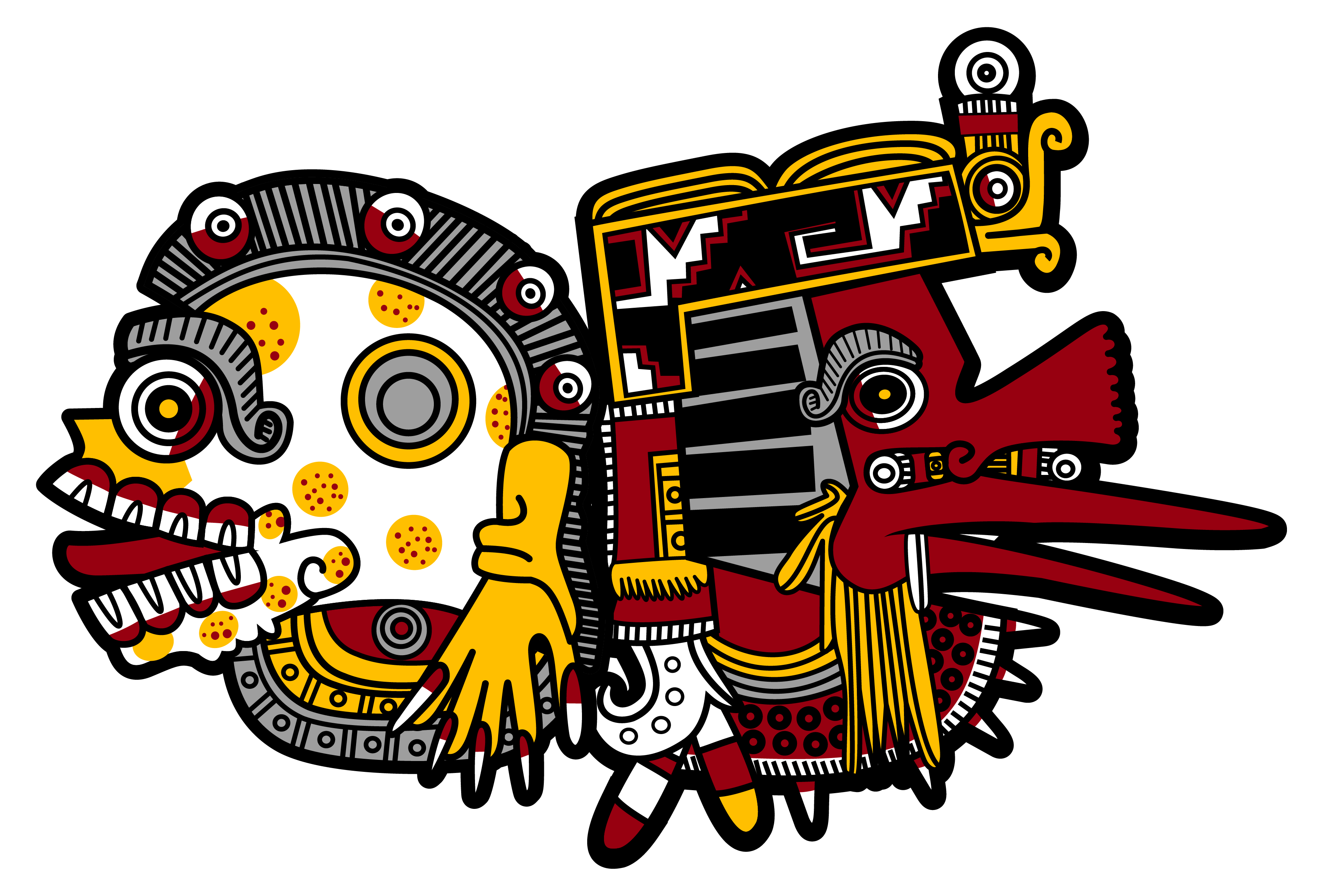 Mexika Dia de los Muertos Sticker Pack