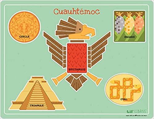 Cuauhtémoc Bilingual Wooden Shapes Puzzle