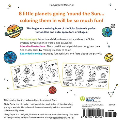 8 Little Planets Coloring Book: A Solar System Coloring Book for Toddlers and Kids