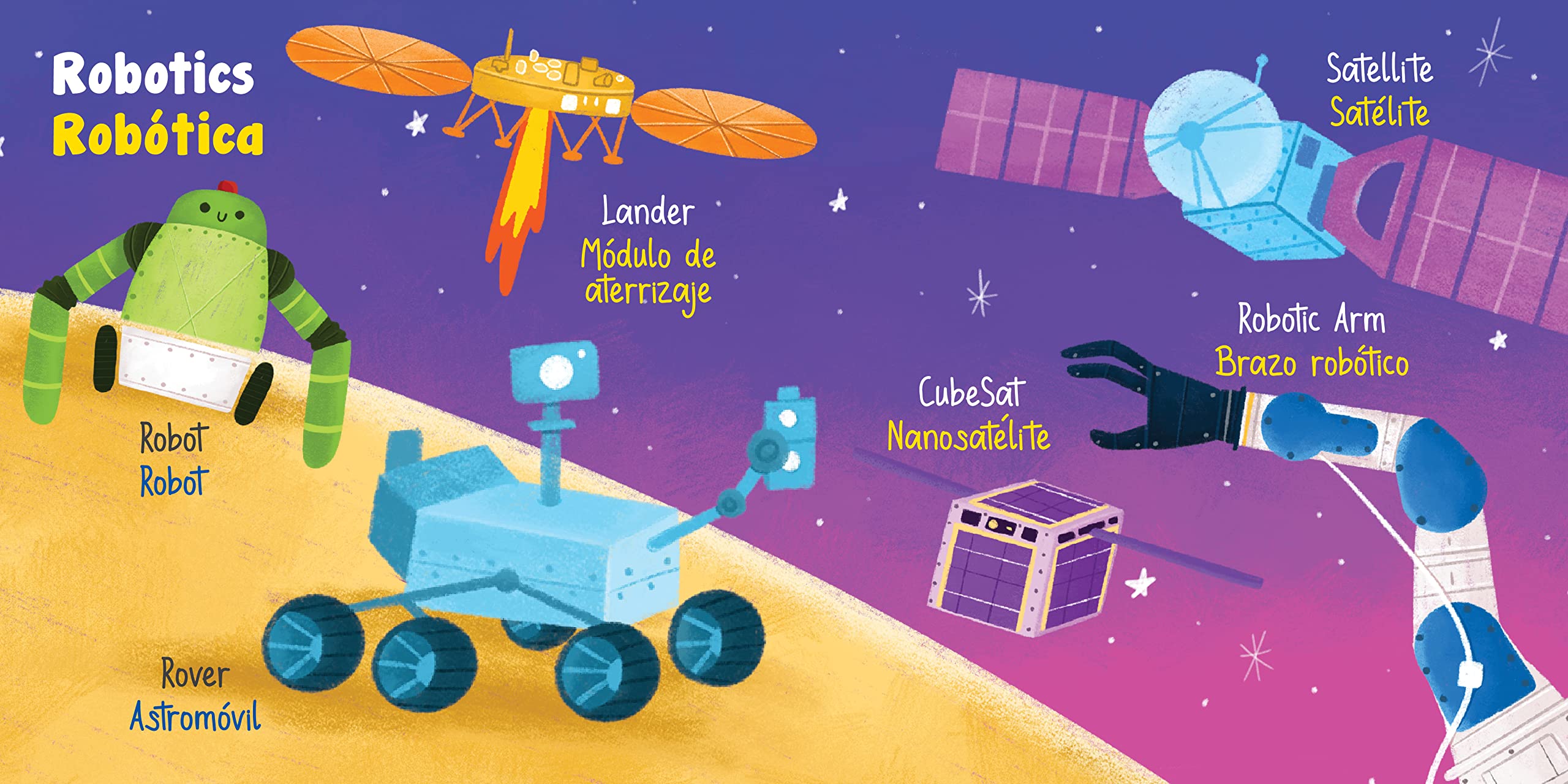 My First Space Words in English and Spanish