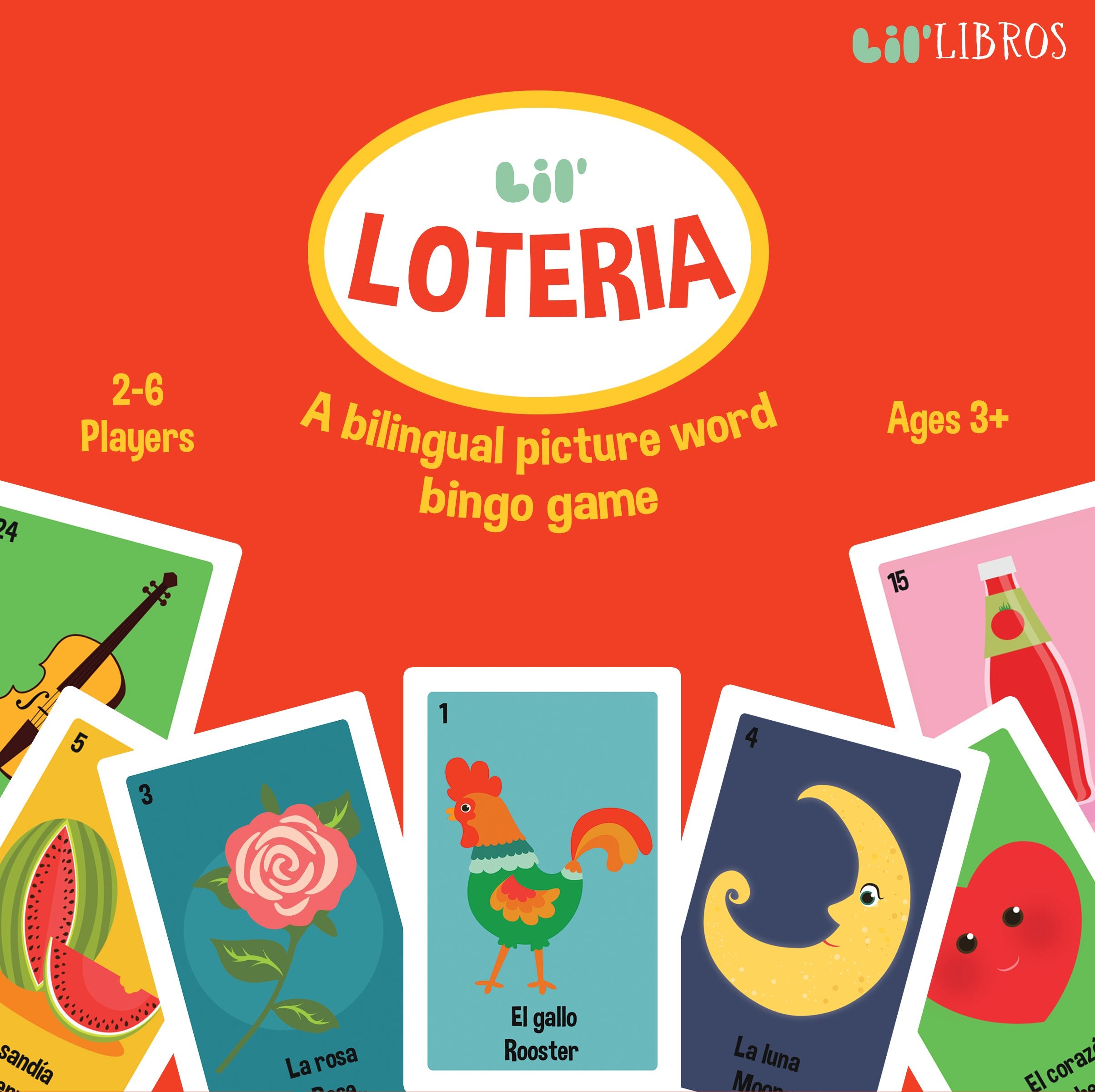Lil' Loteria: A Bilingual Picture Word Bingo Game (English and Spanish Edition)