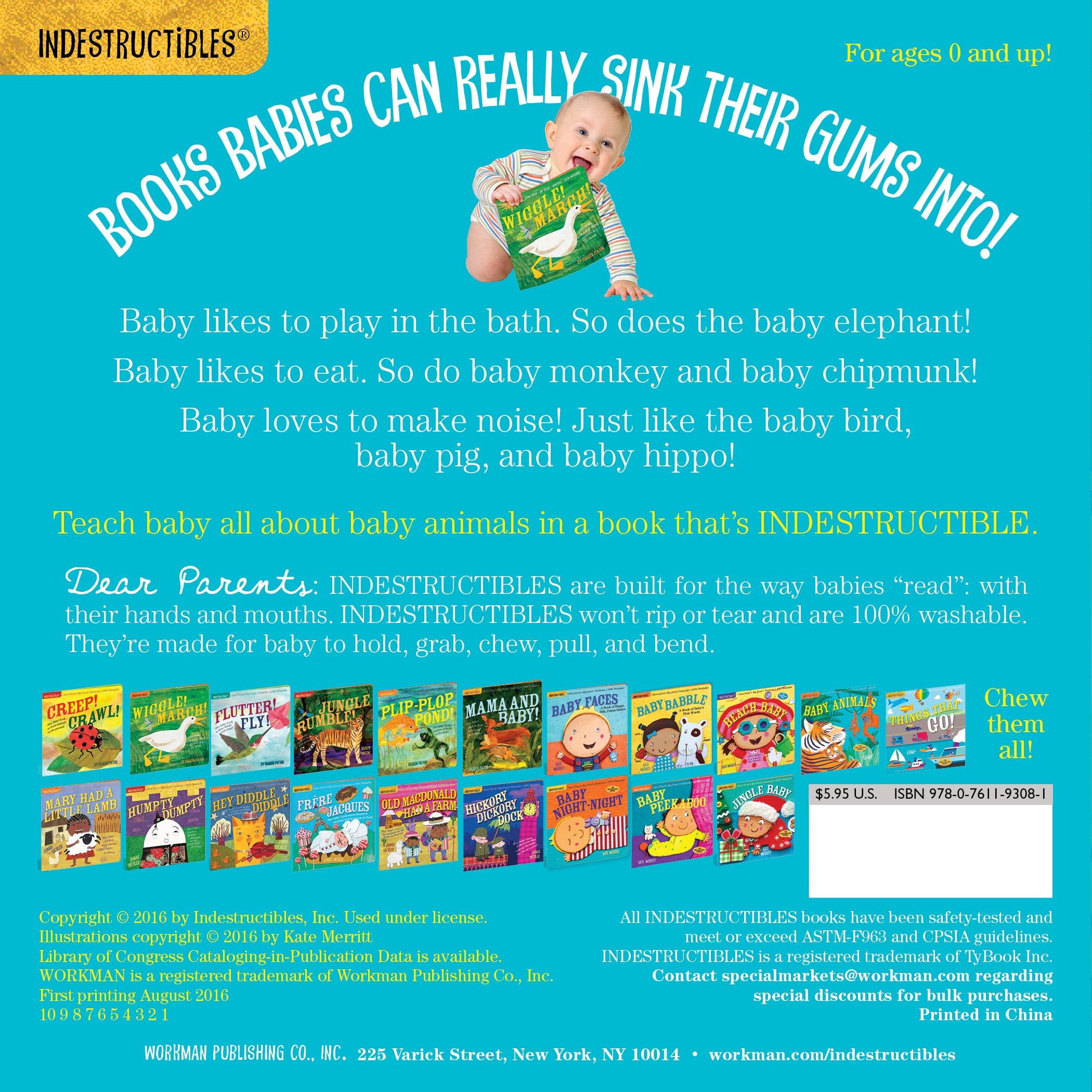 Indestructibles: Baby Animals: Chew Proof · Rip Proof · Nontoxic · 100% Washable (Book for Babies, Newborn Books, Safe to Chew)